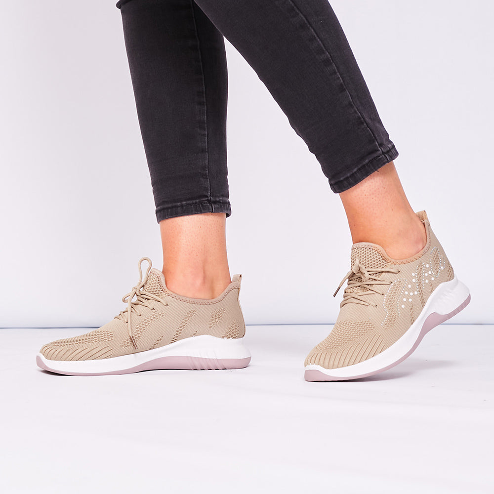 Bali Trainers (Beige) - The Casual Company