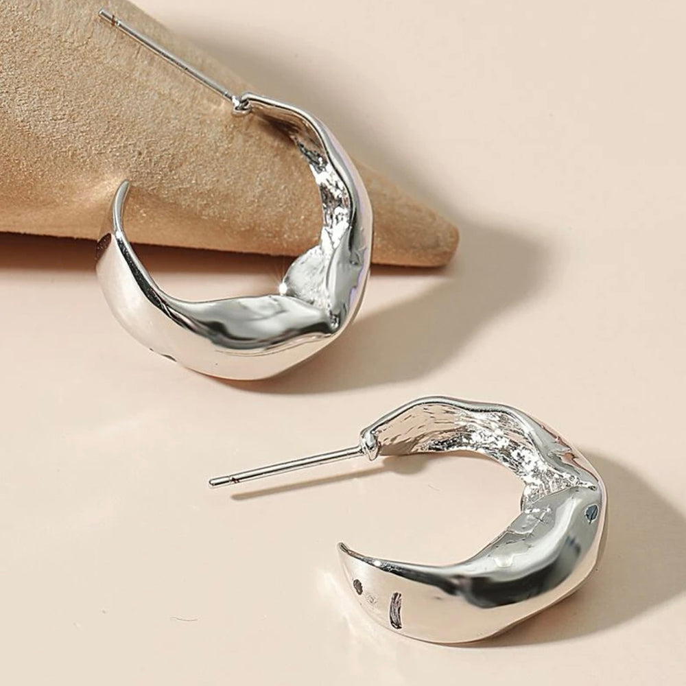 Simple Hoop Earrings (Silver)