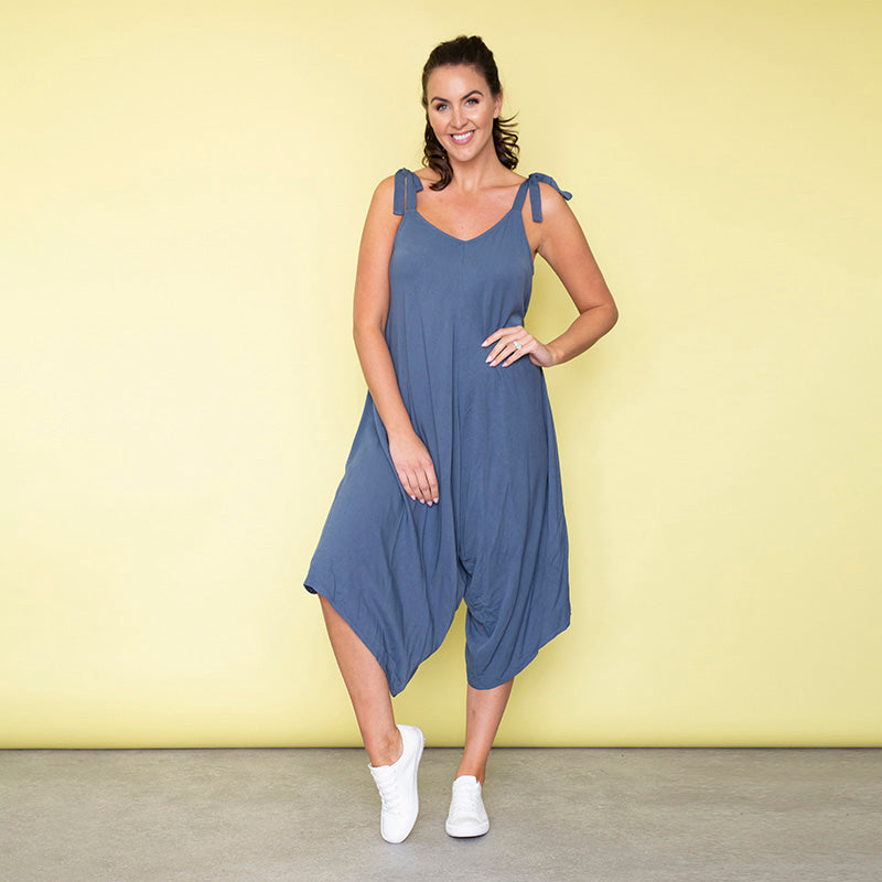 Frankie Relaxed Fit Jumpsuit (Blueberry)