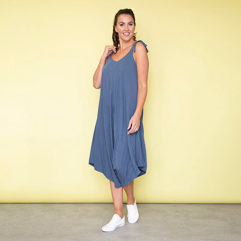 Frankie Relaxed Fit Jumpsuit (Blueberry)