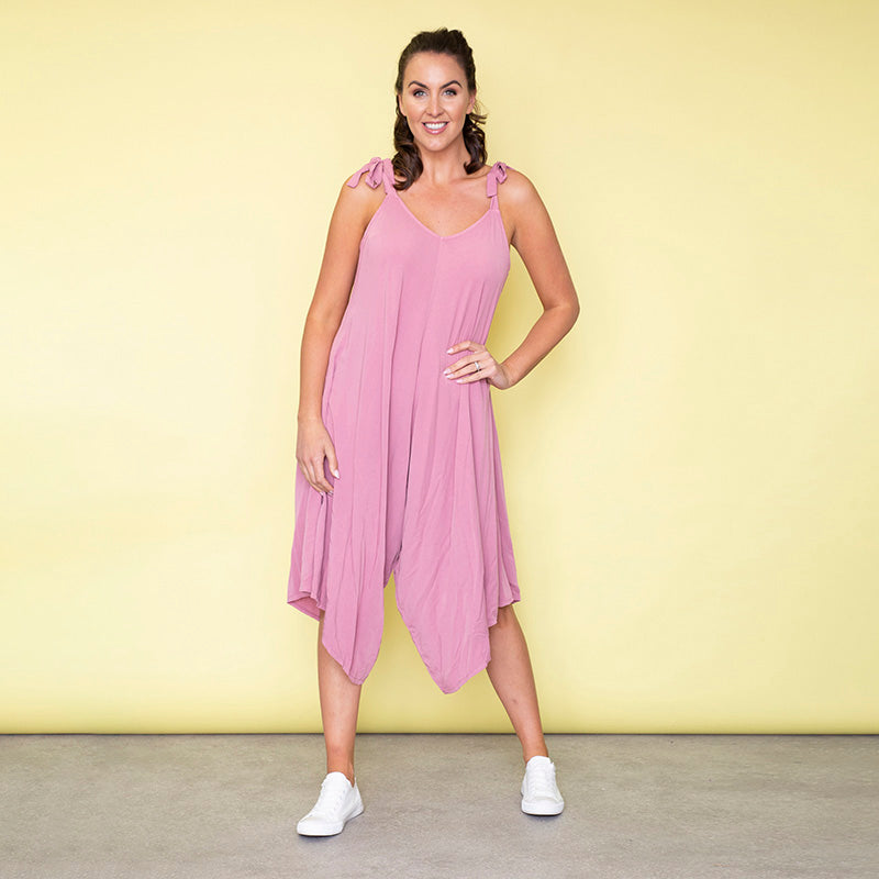 Frankie Relaxed Fit Jumpsuit (Rose)