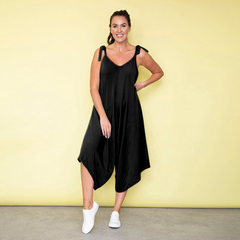 Frankie Relaxed Fit Jumpsuit (Black)