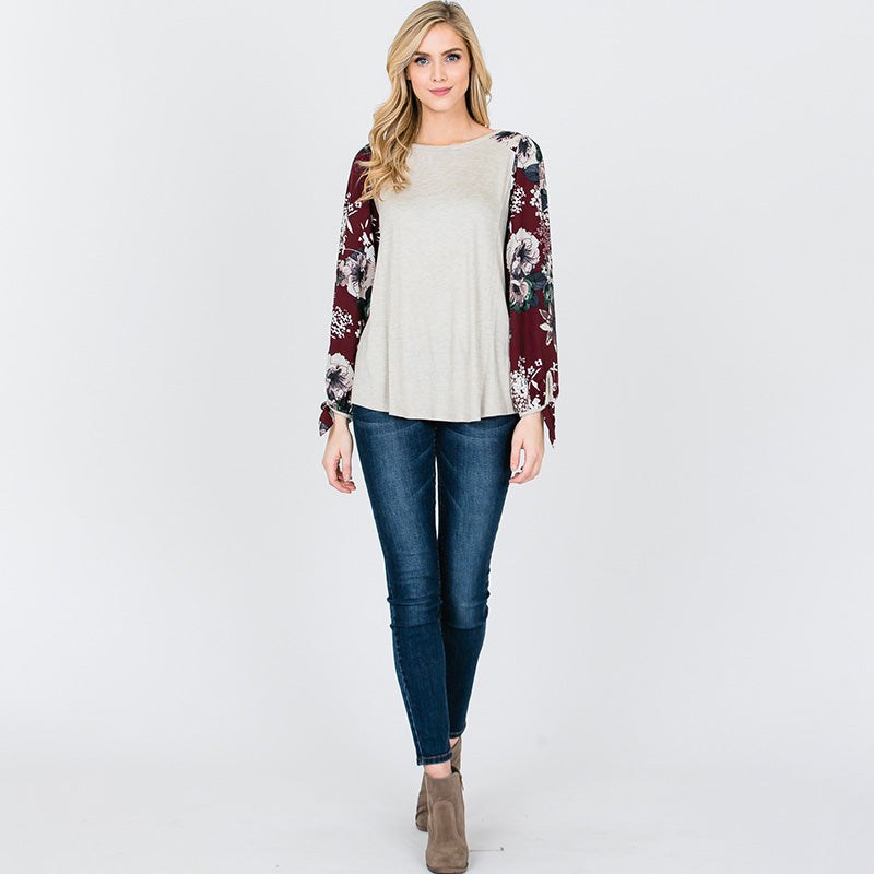 Missy Floral Sleeve Berry