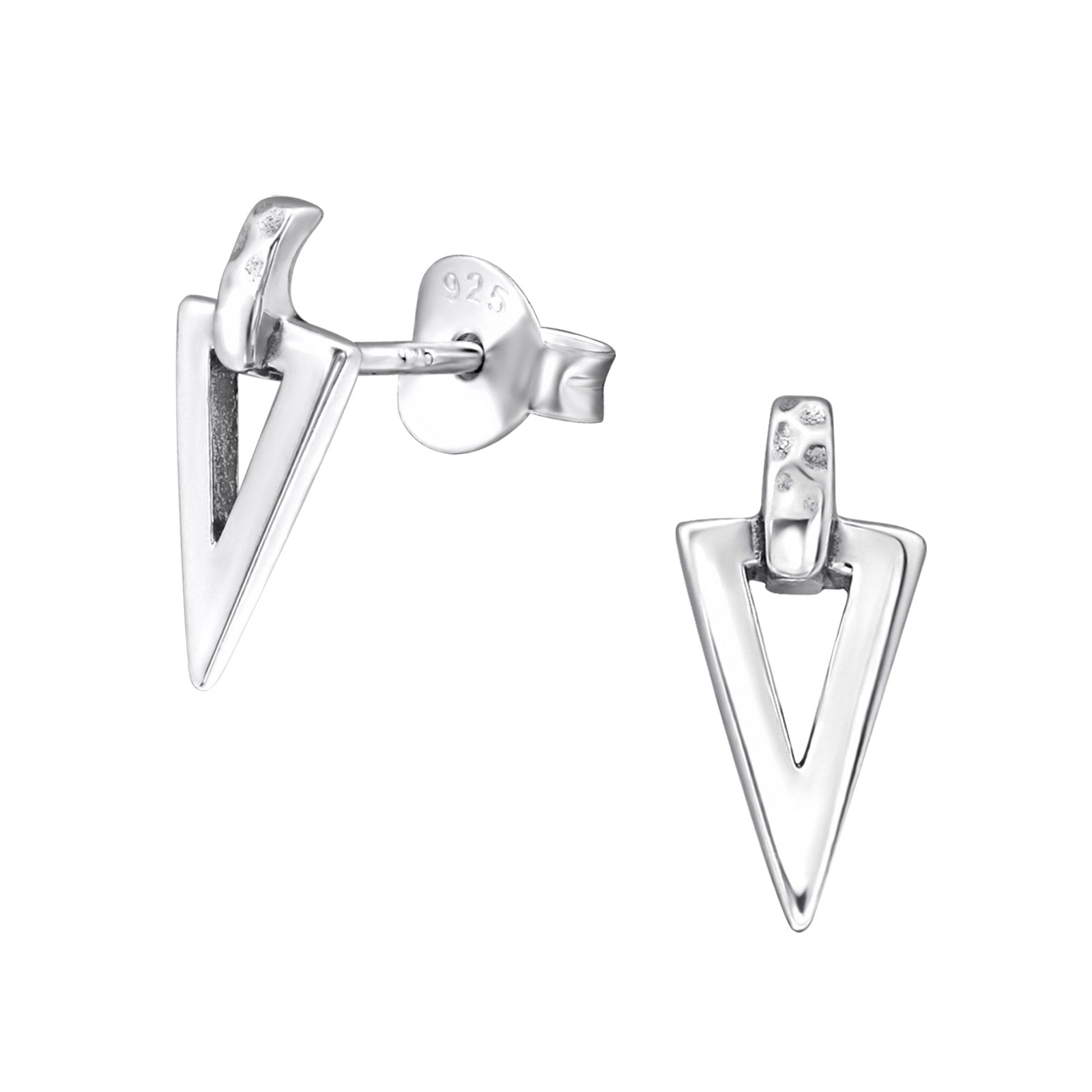 Sterling Silver Triangle Stud