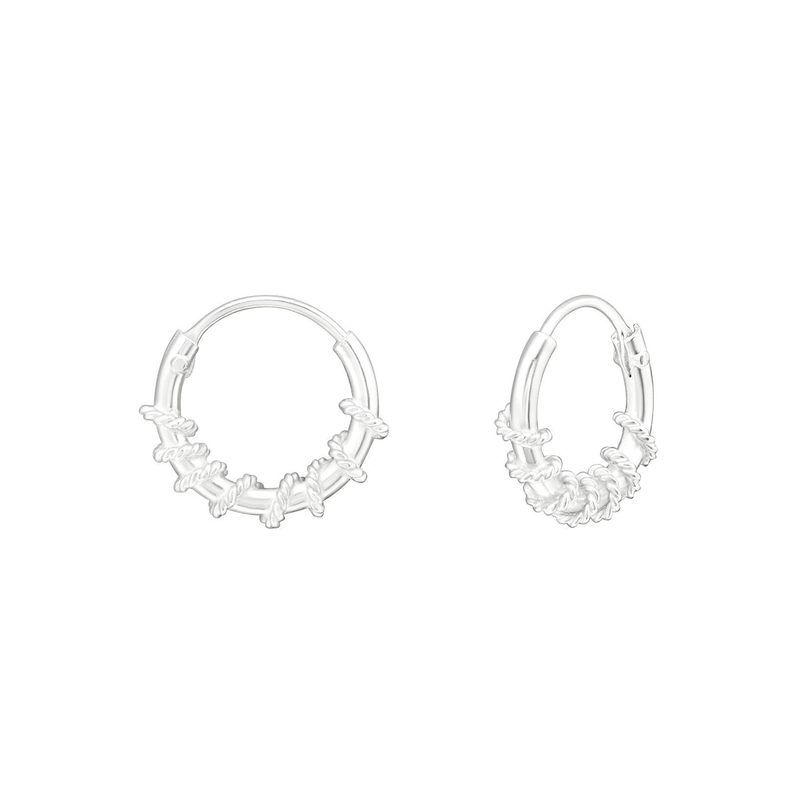 Sterling Silver Coil Hoop Earrings