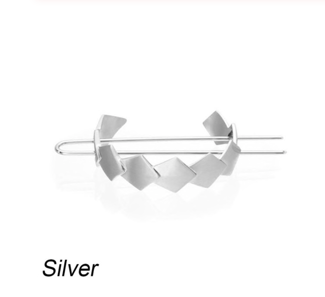 Rio Geometric Messy Bun (Silver)
