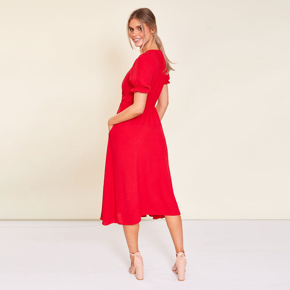 Business casual red dress best sale