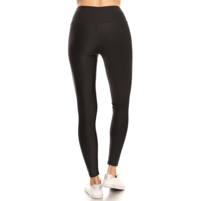 Elastic Shine Leggings Black